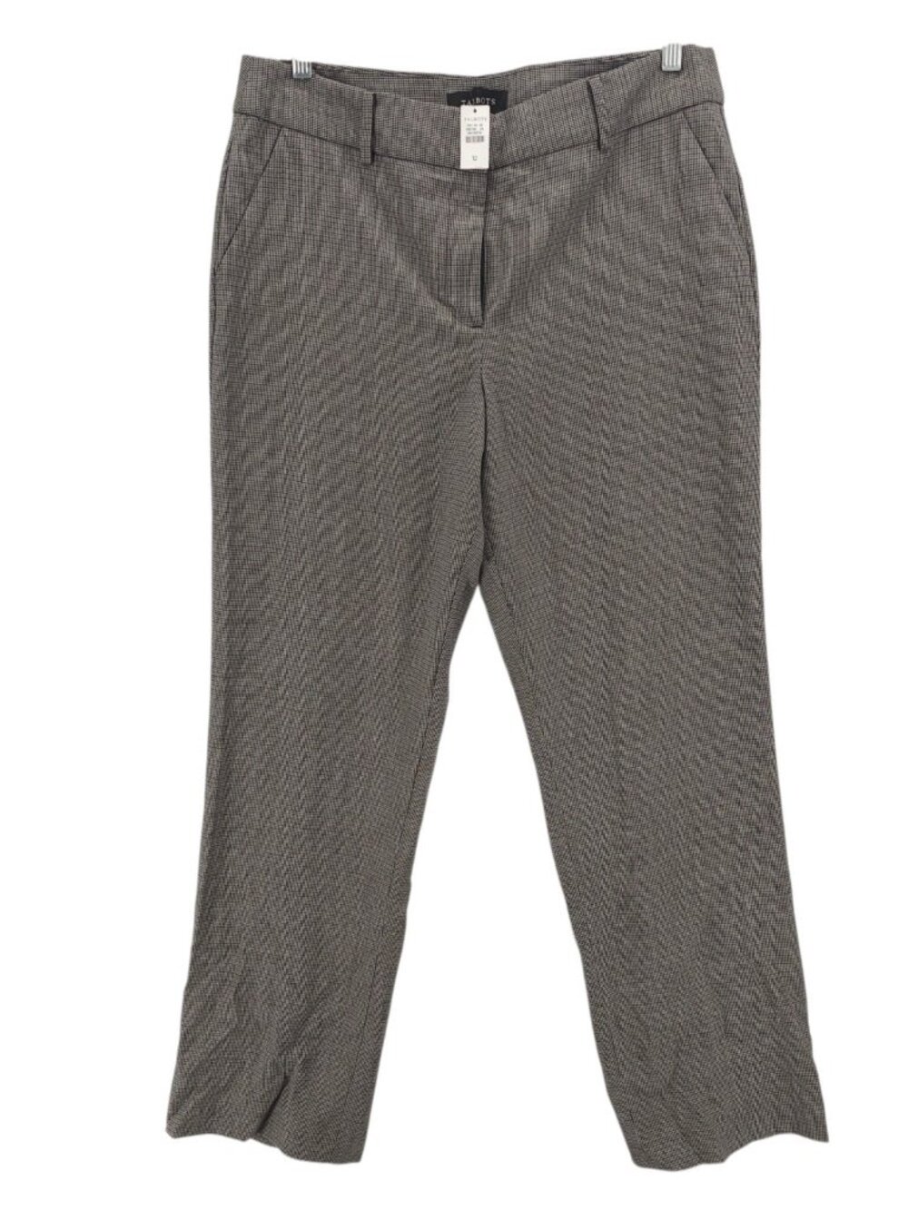 NWT TALBOTS Newport Dress pants Mini Houndstooth Wool Blend Fully Lined Size 12